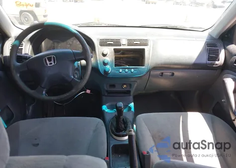 2001 Honda Civic Dx z USA, uszkodzony, nr VIN 1HGES152X1L063818